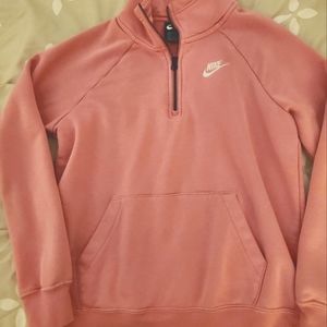 Size small- pink Nike quarter zip sweatshirt